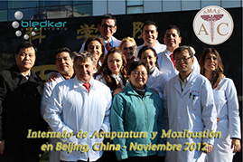 foto de grupo del curso de acupuntura en china